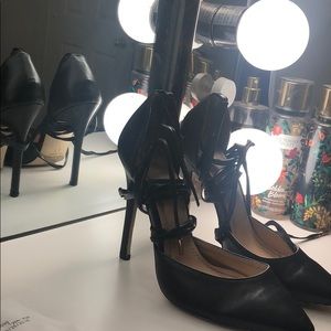Lace up high heels